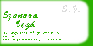 szonora vegh business card